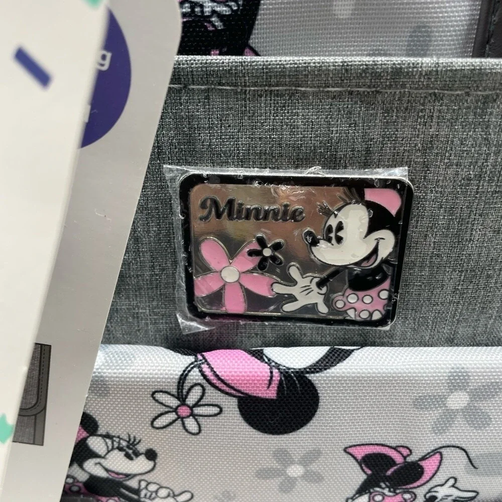 Disney Baby Minnie Mouse Diaper Bag‎ Backpack Grey 13 Pockets Stroller Loops NWT
